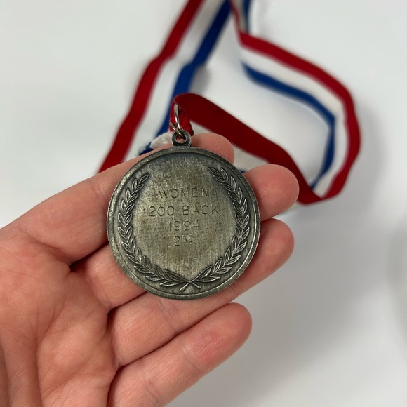 1994 United States Swimming Medal 2nd Place Women’s 200 Back - Picture 4 of 6